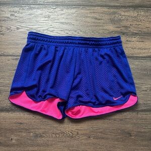 Nike Women's Athletic Shorts in Blue and Pink